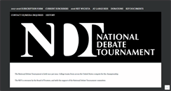 Desktop Screenshot of nationaldebatetournament.org