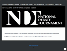 Tablet Screenshot of nationaldebatetournament.org